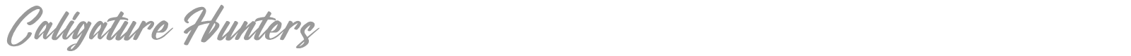 Caligature Hunters font preview